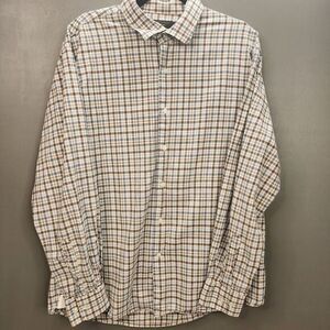 The Men's Store at Bloomingdale's Long Sleeve Plaid Button‎ Front Shirt Size XL
